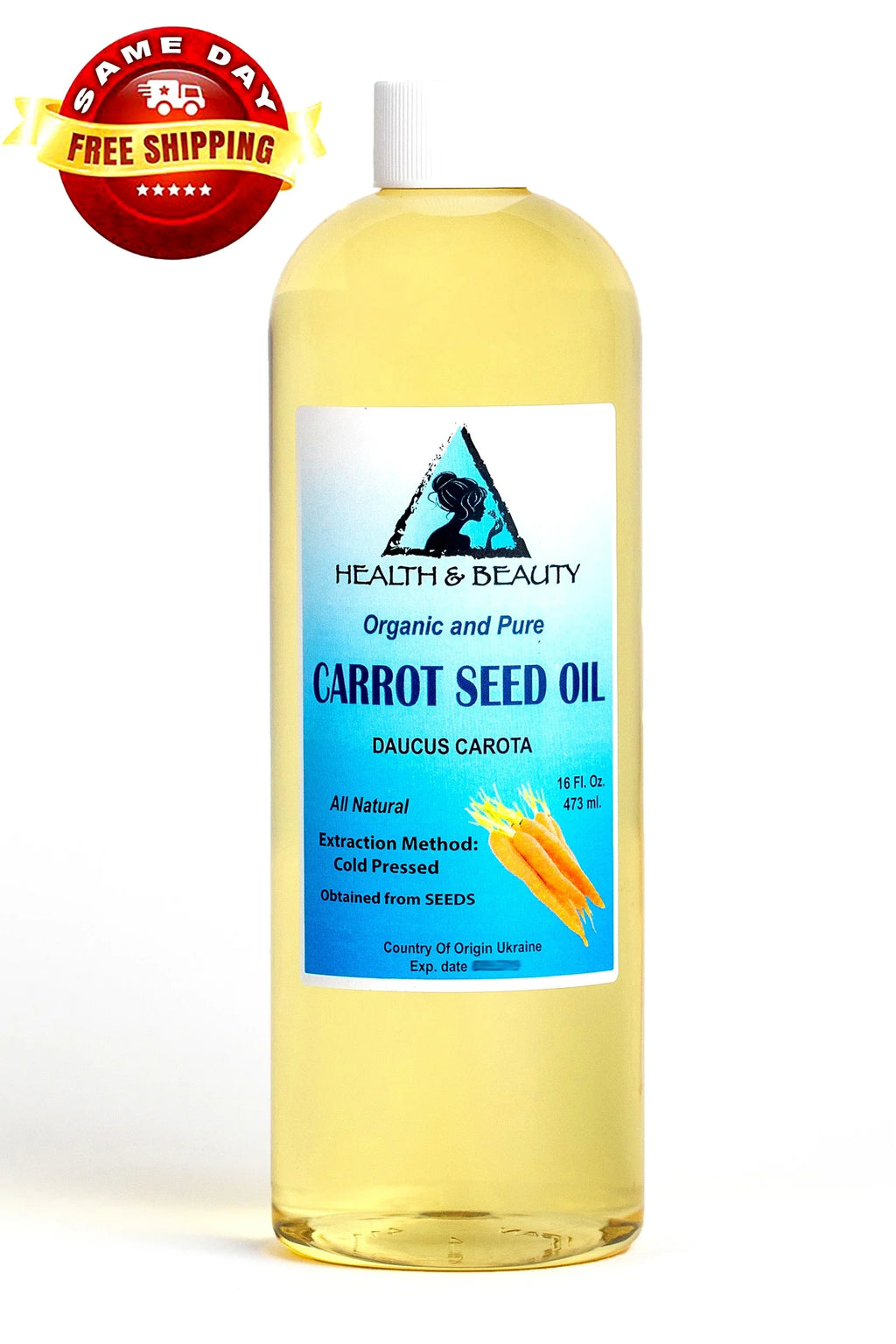 Carrot Seed Oil Organic Carrier Cold Pressed Premium Fresh 100% Pure 16 oz