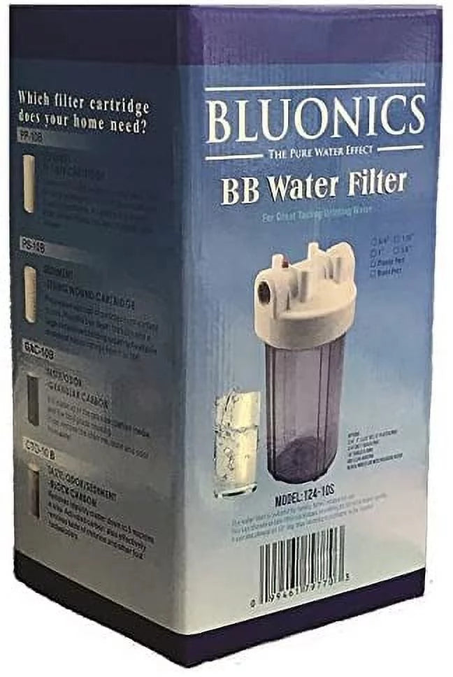 Stylish Two 4.5 x 10" Big Blue Whole House Sediment & Carbon Water Filters