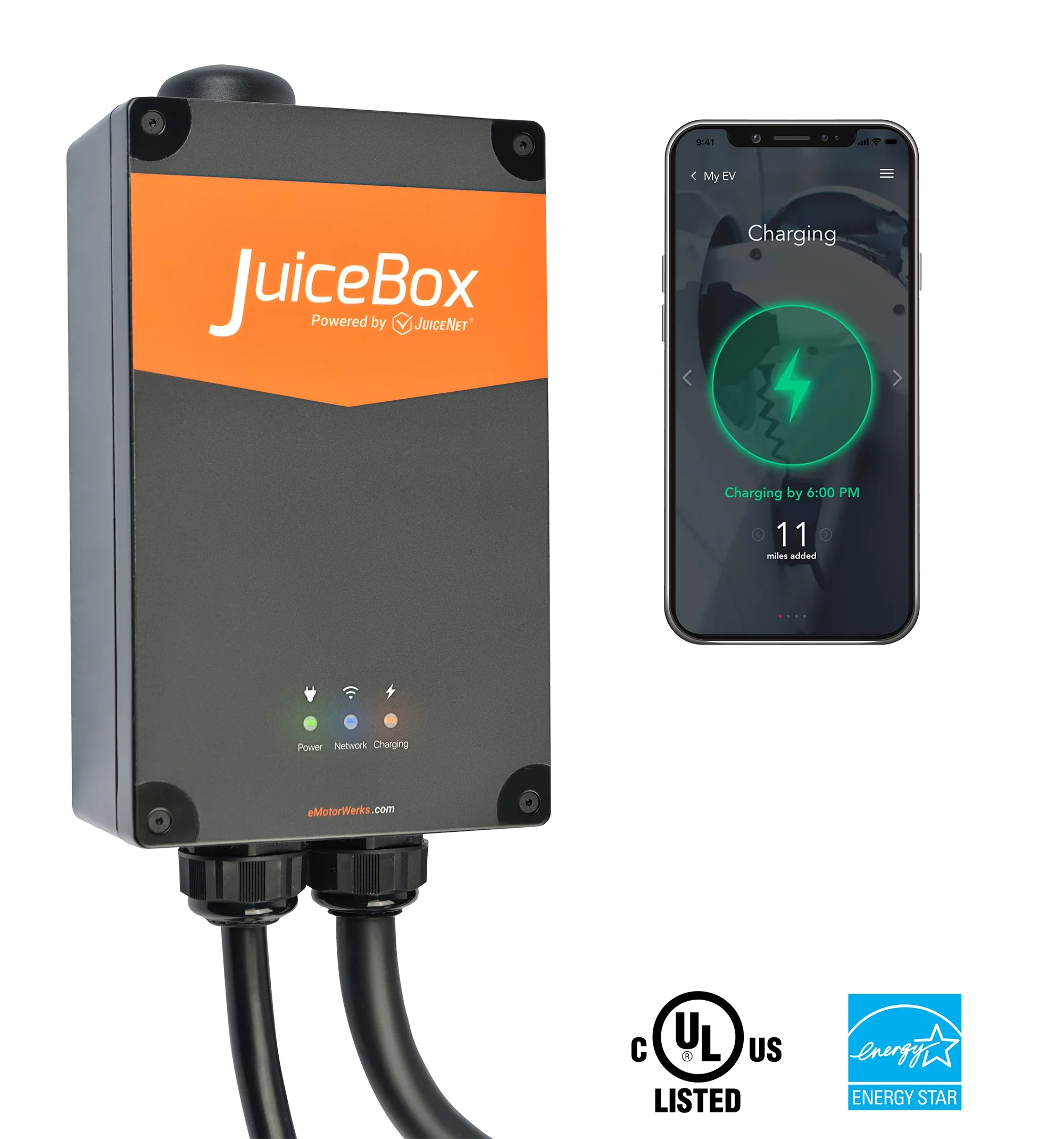 Stylish JuiceBox Pro 40 Electric Car Smart Home Charging Station