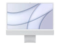 Apple iMac with 4.5K Retina display - All-in-one - M1 - RAM 8 GB - SSD 256 GB - M1 7- GPU - WLAN: Bluetooth 5.0, 802.11a/b/g/n/ac/ax - macOS Monterey 12.0 - monitor: LED 24" 4480 x 2520 (4.5K) - keyboard: US - silver
