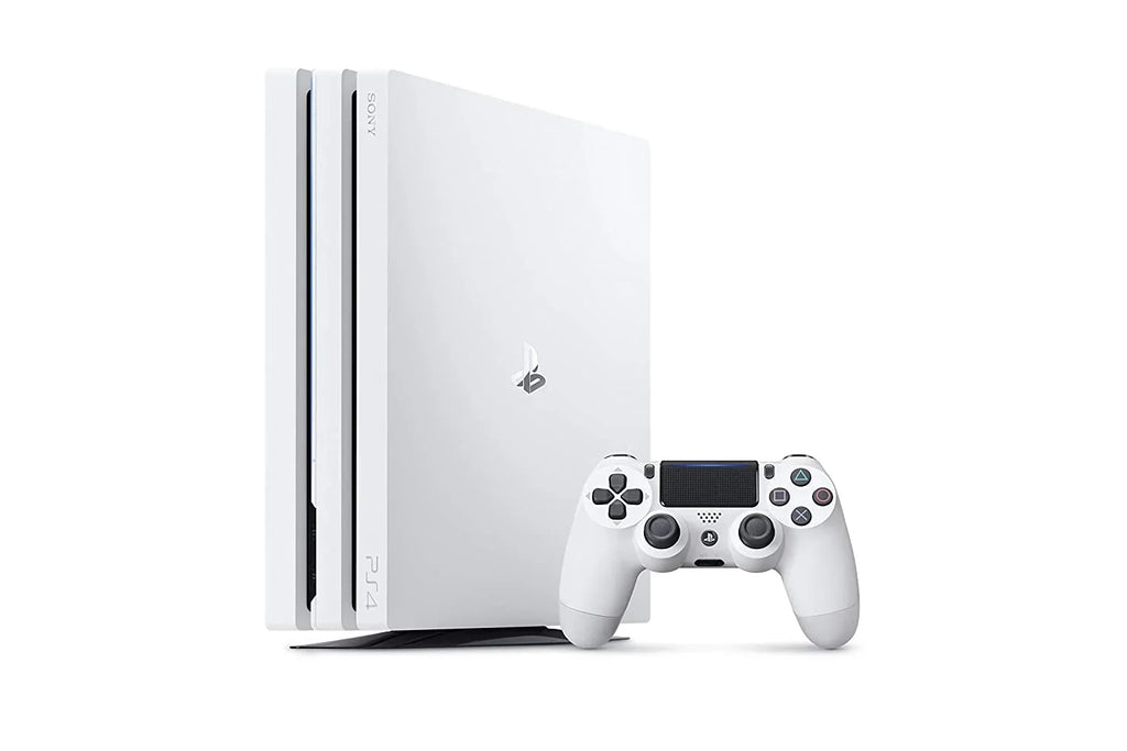 Sony PlayStation 4 Pro 1TB Only White Gaming Console with HDMI Cable BOLT AXTION Bundle Like New - Exclusive Design
