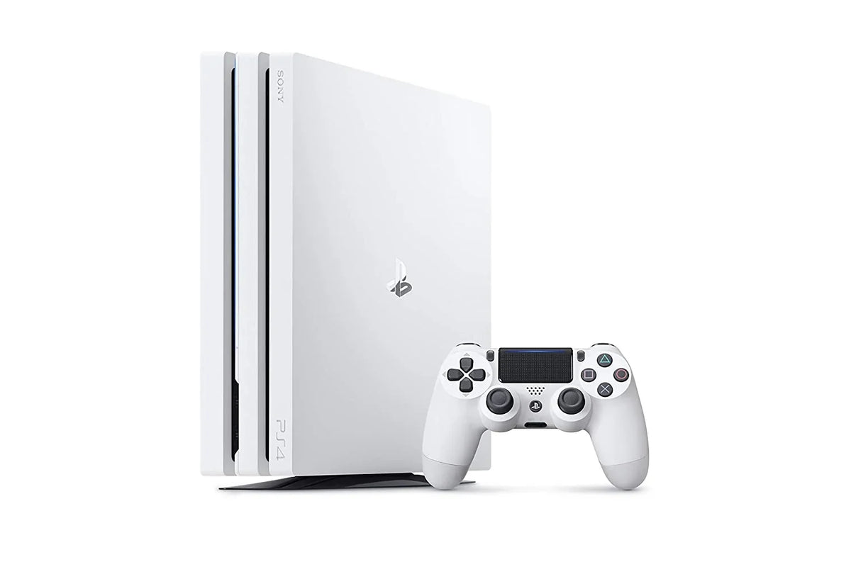 Sony PlayStation 4 Pro 1TB Only White Gaming Console with HDMI Cable BOLT AXTION Bundle Like New - Exclusive Design