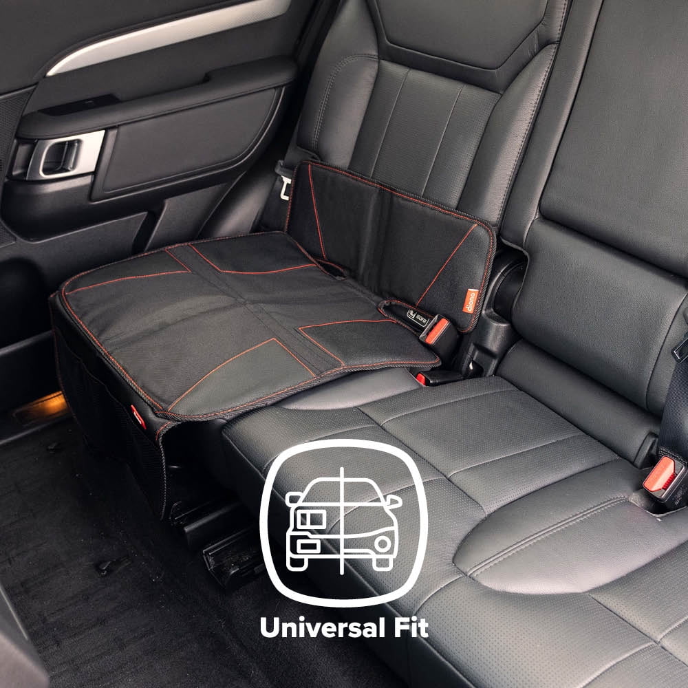 Diono Super Mat 2 Pack Car Seat Protector, Crash Tested, Water Resistant, Black - Exclusive Design