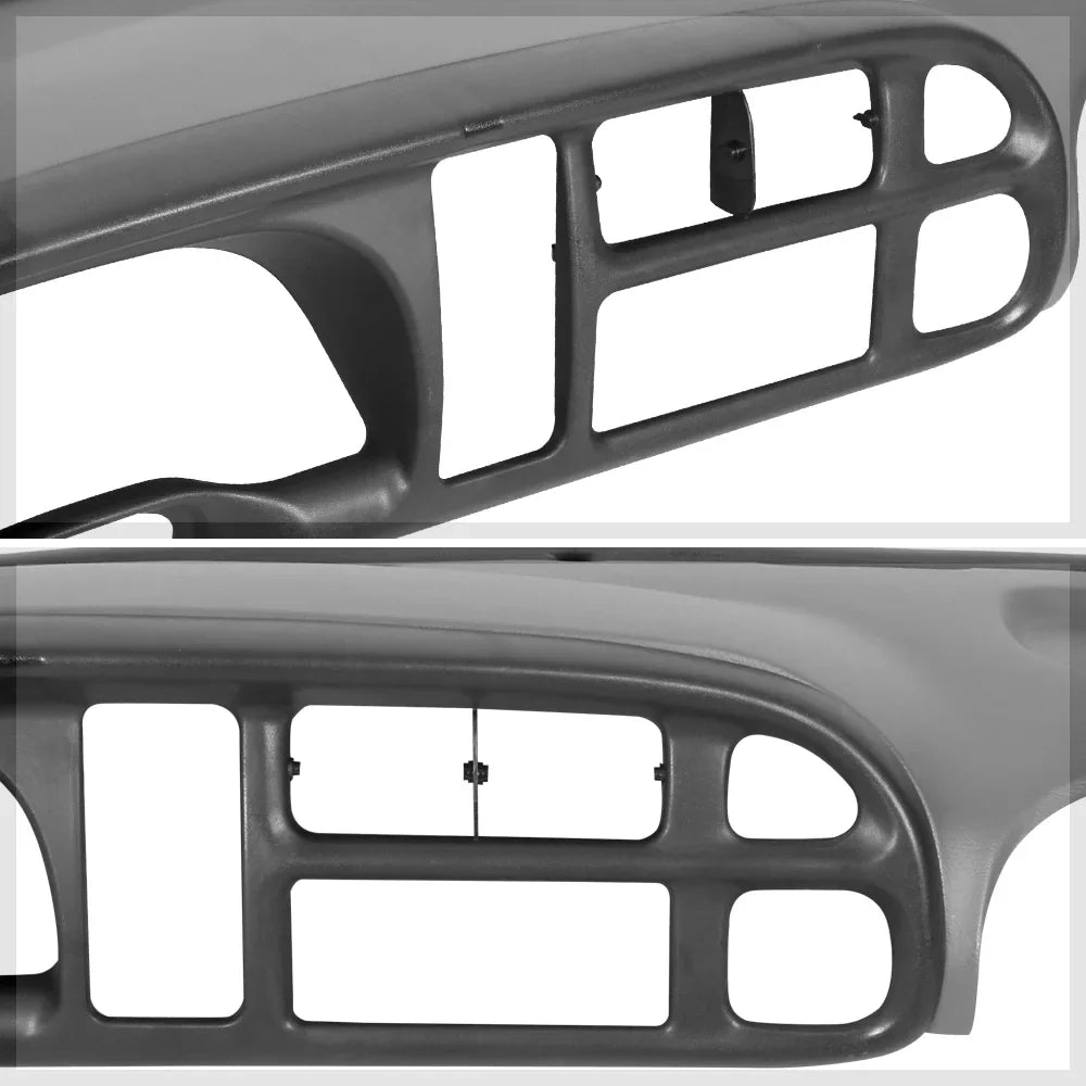 Grey Dash Board Cap Cover Bezel Overlay+Instrument Bezel Kit for 98-02 Dodge Ram Fits select: 1998-2001 DODGE RAM 1500, 1998-2002 DODGE RAM 2500