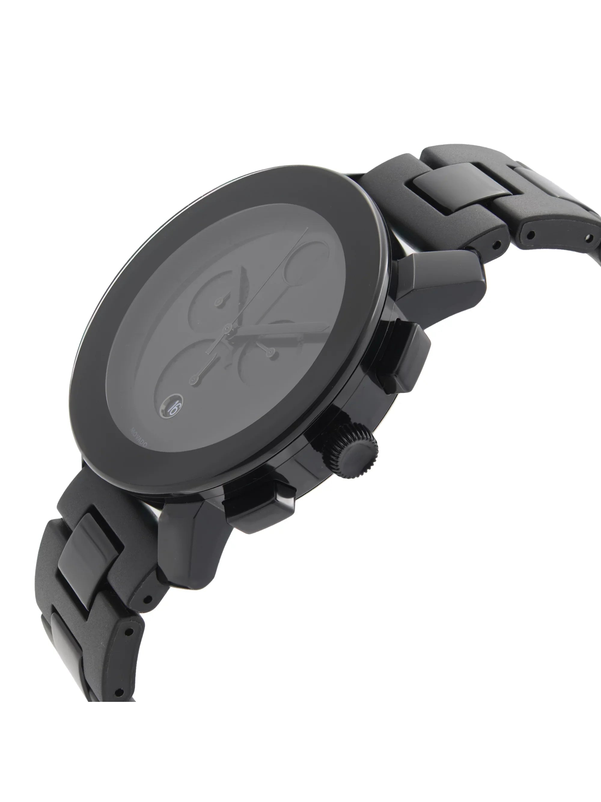 Movado Bold 43mm Steel Plastic Resin Black Dial Quartz Mens Watch 3600048 - Exclusive Design
