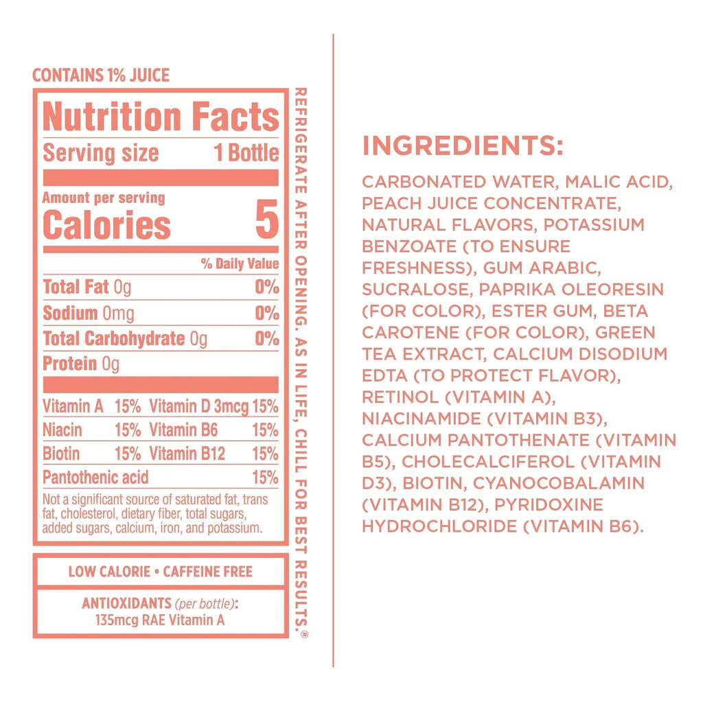Sparkling IceÂ® Naturally Flavored Sparkling Water, Peach Nectarine 17 Fl Oz, (Pack of 12)