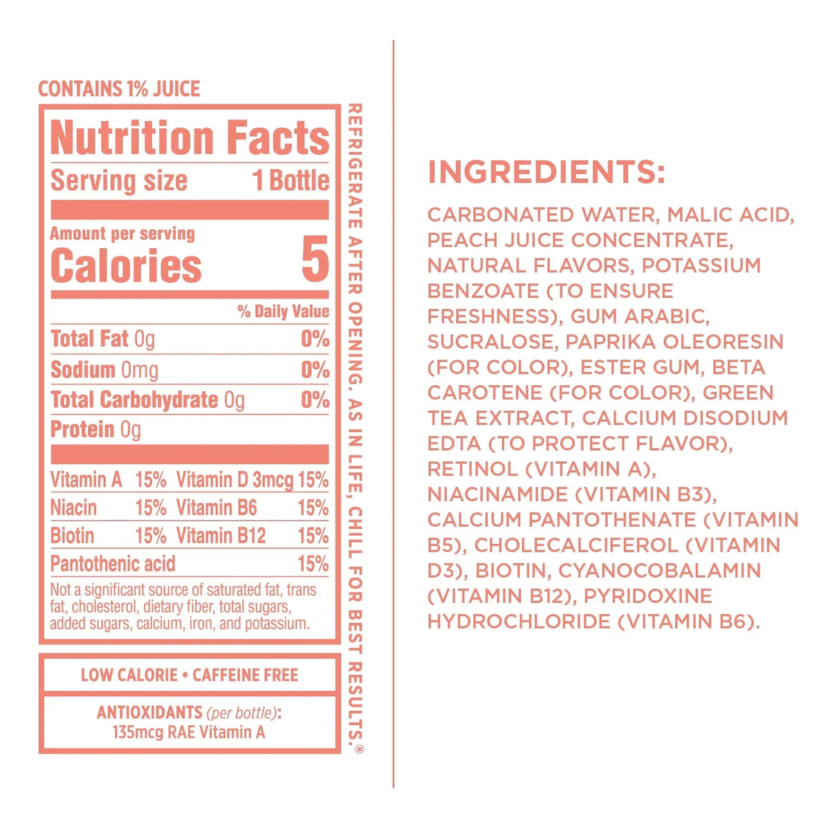 Sparkling IceÂ® Naturally Flavored Sparkling Water, Peach Nectarine 17 Fl Oz, (Pack of 12)
