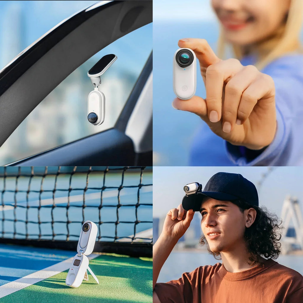 Stylish Ultimaxx Starter Insta360 GO 2 Action Camera Bundle - Includes: Action Camera Frame Adapter, Selfie-Stick, Floating Wrist Strap & Much More