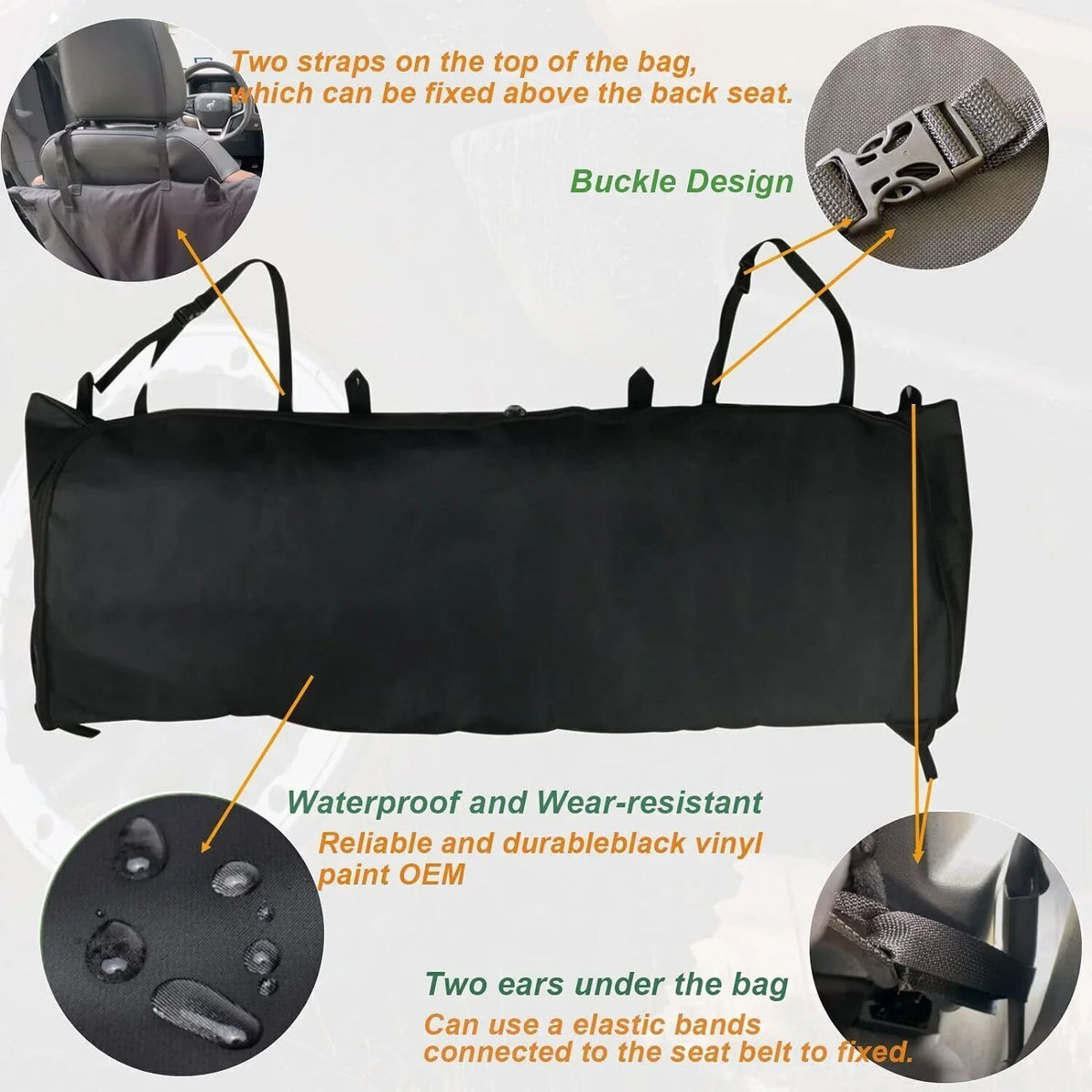 Stylish For Ford Bronco Accessories 2021-2023 4 Door 600D Soft Top Window Storage Bag