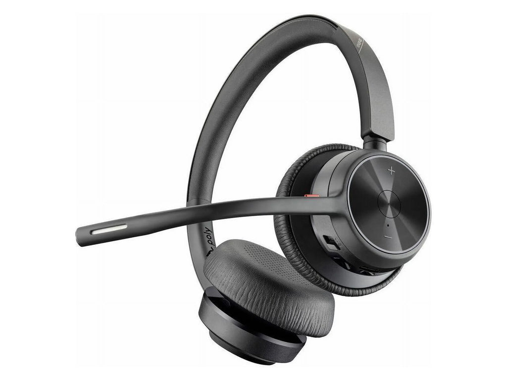 Poly VOYAGER 4300 UC 4320 Headset - Stereo - USB Type A - Wired/Wireless - Bluetooth - 164 ft - 20 Hz - 20 kHz - Over-the-head - Binaural - Ear-cup - 4.92 ft Cable - Noise Cancelling MicrophoneTAA ... - Exclusive Design