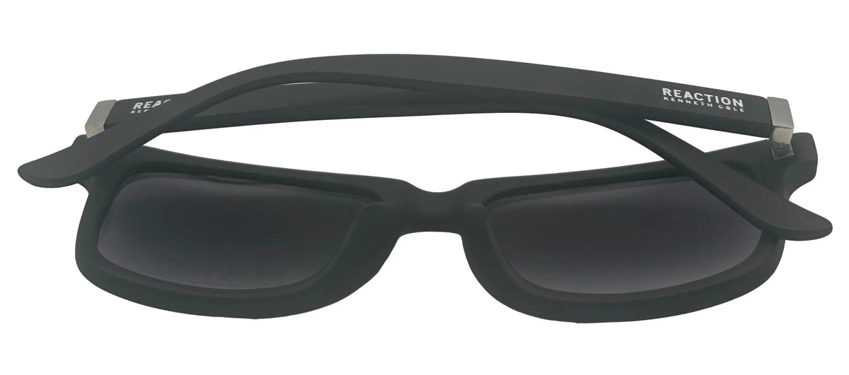 Kenneth Cole Reaction Mens Rectangle Matte Black Sunglass KC1401 2B