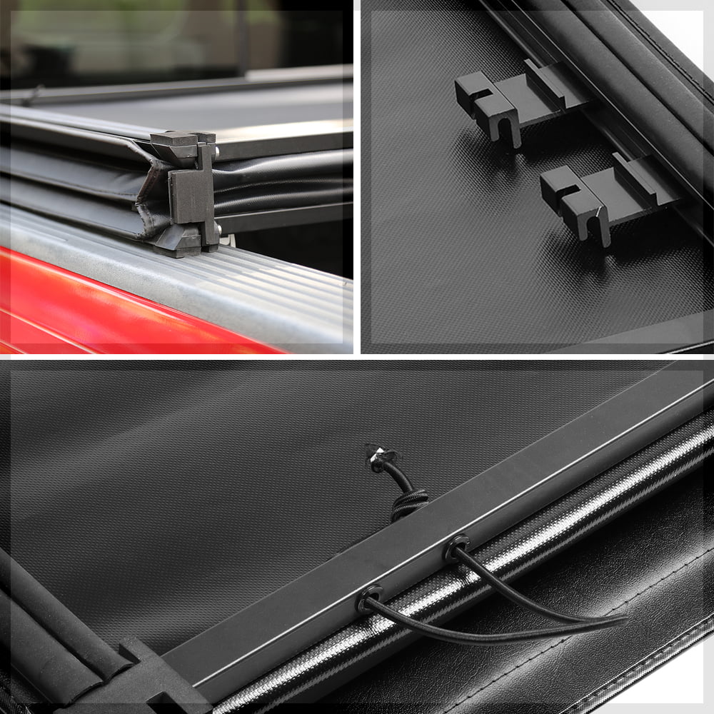 Stylish Short Bed Truck Tonneau Cover 5Ft Soft Top Tri-Fold Fleetside for 05-21 Frontier Fits select: 2005-2019 NISSAN FRONTIER