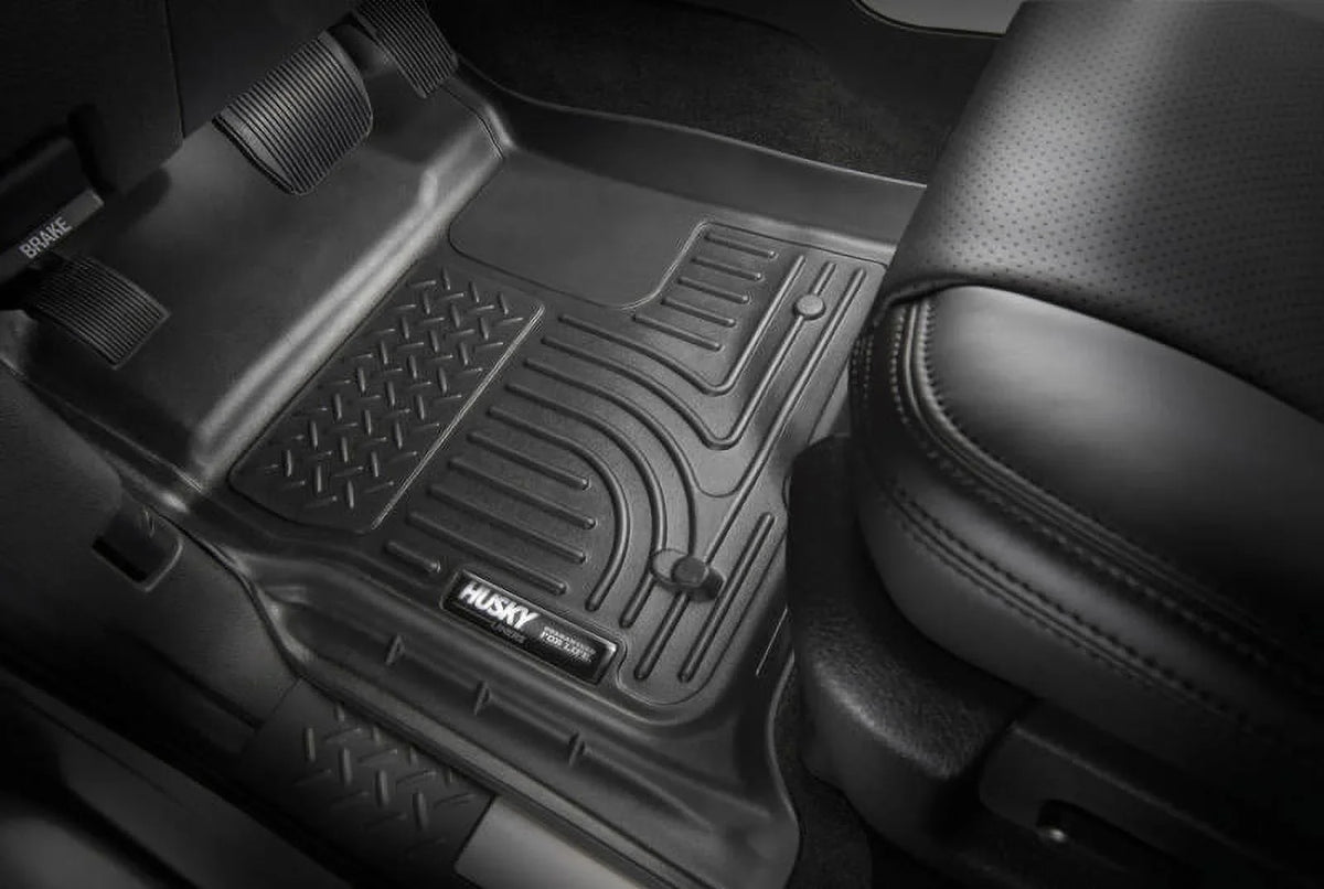 Husky by RealTruck Weatherbeater Series Front Floor Liners Black Front Row Compatible with select: 2017-2021 Chrysler Pacifica Touring L, 2023 Chrysler Pacifica - Exclusive Design