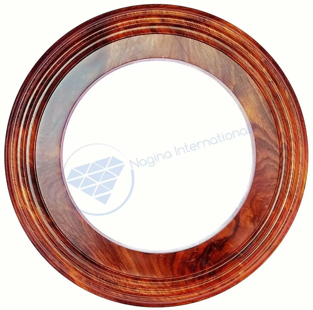 Nagina International Polished Handcrafted Wooden Base | Solid Hardwood Frame (12 Inches)