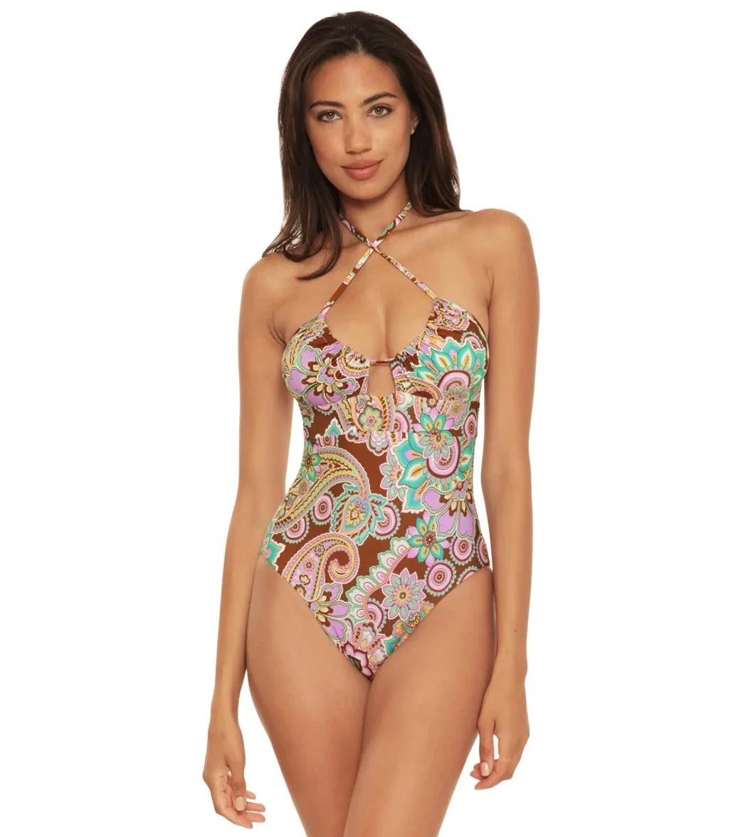 Becca by Rebecca Virtue MULTI Groovy Multi Way One-Piece Swimsuit, US Large - Exclusive Design