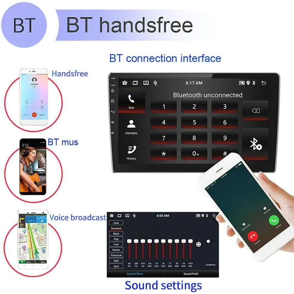 Stylish THONZER Android 11.0 Double Din Car Stereo for Toyot-a Camry 2000-2006 9 Inch HD Touchscreen in-Dash GPS Navigation with CarPlay Android Auto Bluetooth/FM Radio/RDS/WiFi/Mirror-Link(2G+32G)