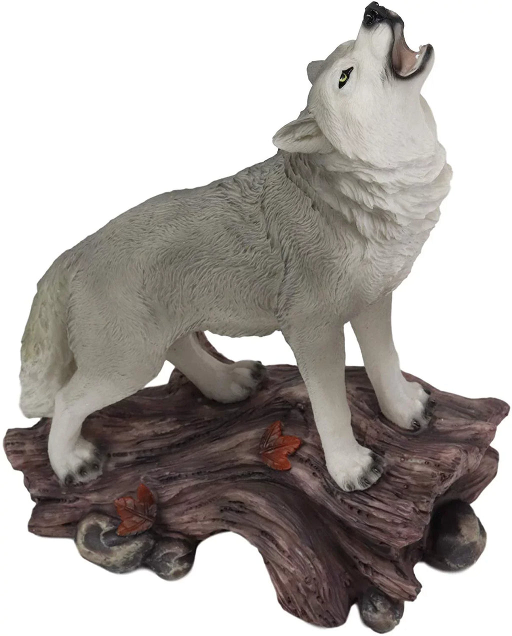 Large Cries Of The Night Howling Alpha Gray Wolf Statue 12"H Spirit Wolves Decor - Exclusive Design