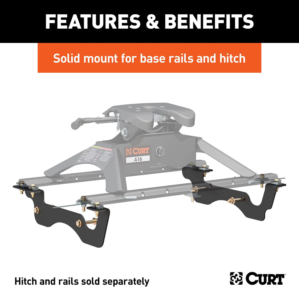 Curt Manufacturing 16431 Custom 5th Wheel Brackets, 19-22 Ford F-250/350/450