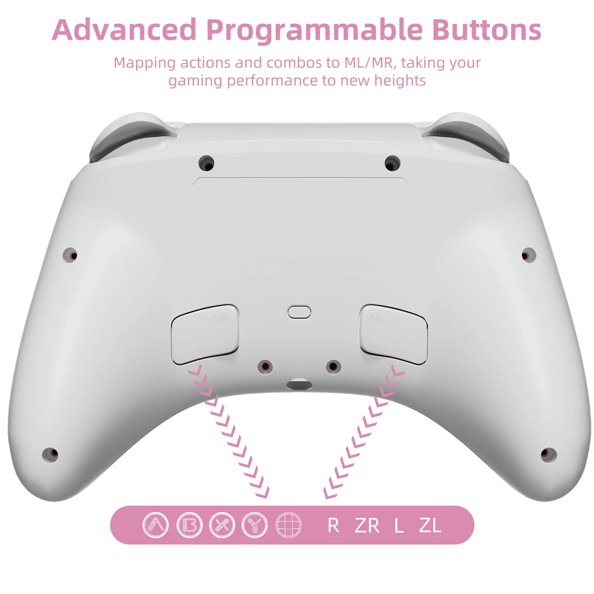 PokÃ©mon Violet Game Disc and Upgraded Switch Pro Controller for Nintendo Switch/OLED/Lite, Wireless Switch Remote for PC/IOS/Android/Steam Pink