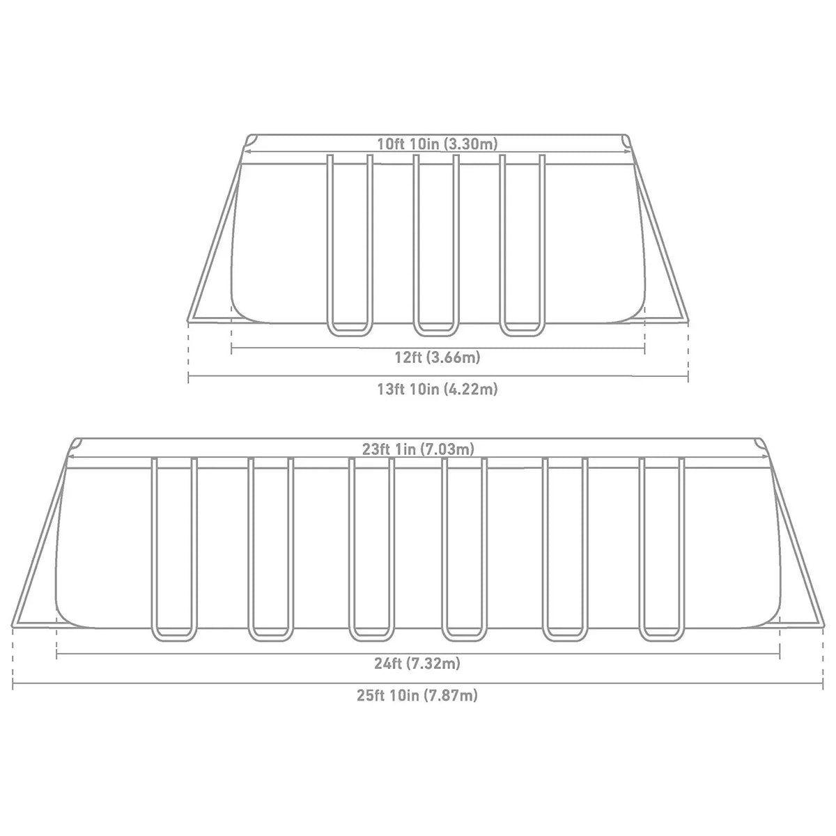Stylish Intex 12 x 24 x 52" REC Ultra XTR Frame Pool Set