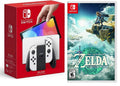 Stylish Nintendo Switch OLED White + Zelda Tears of the Kingdom Game
