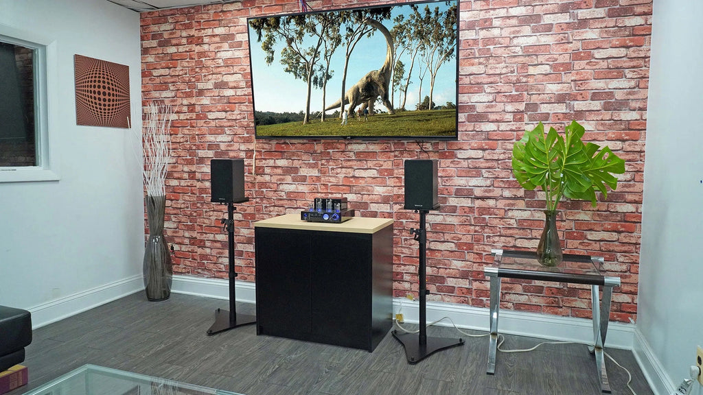 Rockville RVSM5 Pair Studio Monitor Bookshelf Speaker Stands w/Adjustable Height
