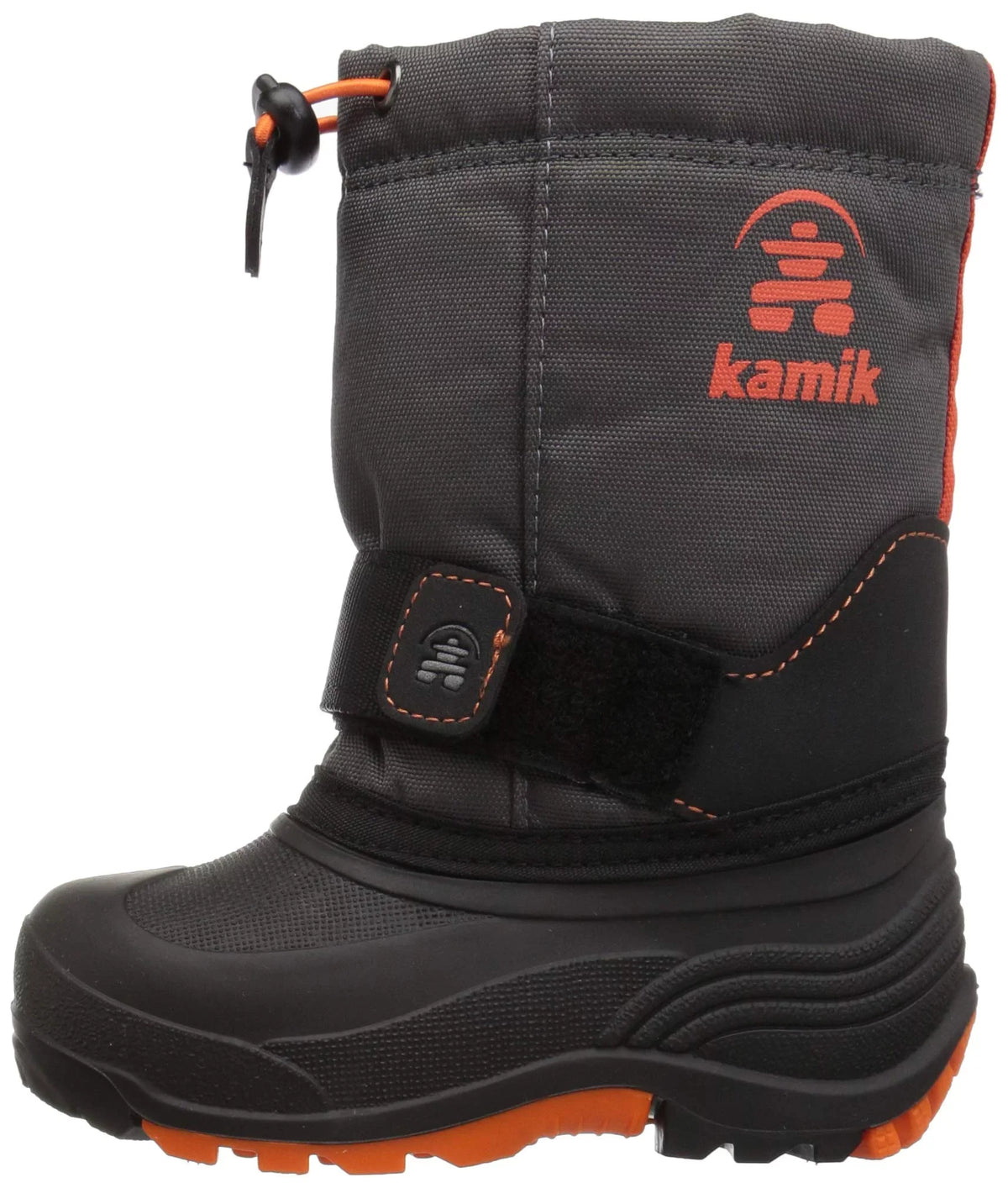 Kamik Kids' Rocket Snow Boot Toddler Warm Boots Grey Snow Boot Charcoal Flame (11)