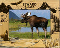 Seward Alaska Laser Engraved Wood Picture Frame (5 x 7) - Exclusive Design