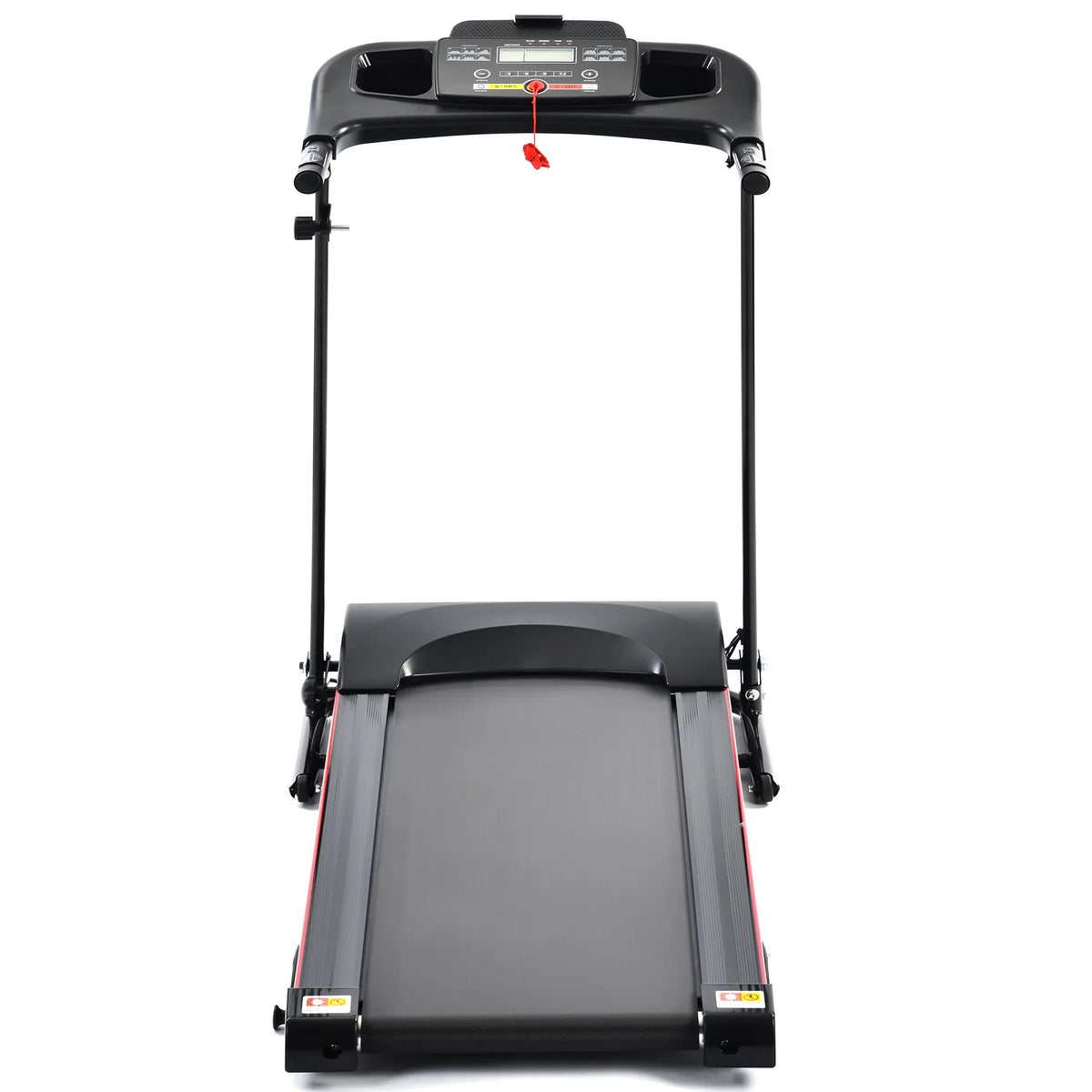 Stylish Folding Treadmill with Incline 2.5HP 12KM/H Electric Treadmill for Home Foldable; Bluetooth Music Cup Holder Heart Rate Sensor Walking Running Machine for Indoor Home Gym Exercise Fitness