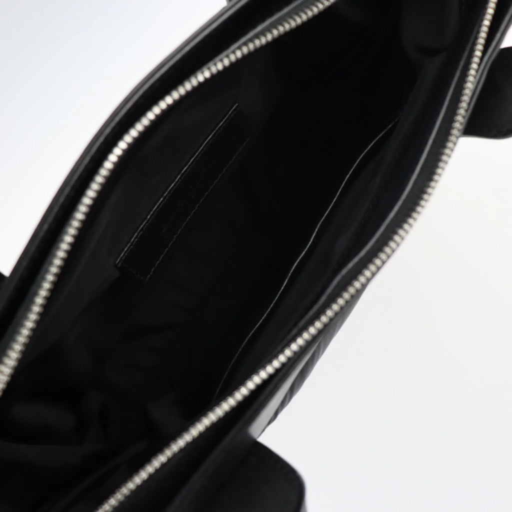 Stylish Pre-Owned BALENCIAGA Balenciaga Kabas S tote bag 363425 nylon leather black silver metal fittings (Good)