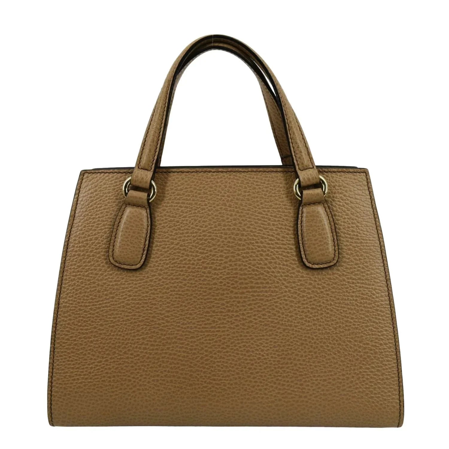 Pre-owned GUCCI Soho Leather Top Handle Hobo Bag Beige 607722