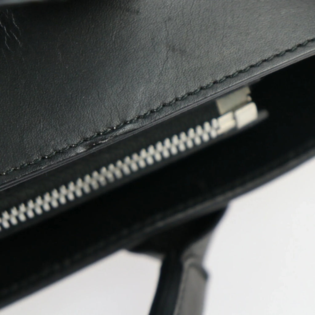 Stylish Pre-Owned BALENCIAGA Balenciaga Kabas S tote bag 363425 nylon leather black silver metal fittings (Good)