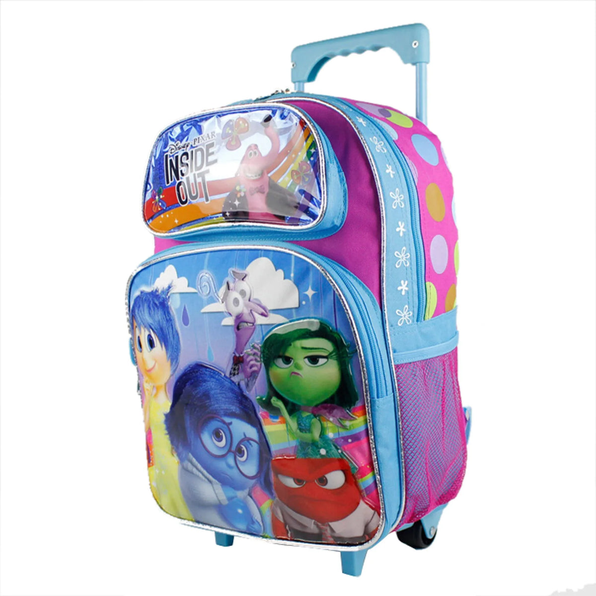 Stylish Pixar's Inside Out Purple and Blue Full Size Rolling Backpack (16in)