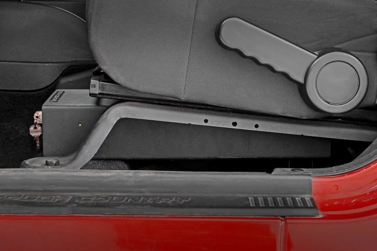 Rough Country Under Seat Lock Box for 2007-2018 Jeep Wrangler JK/JKU - 99035 - Exclusive Design