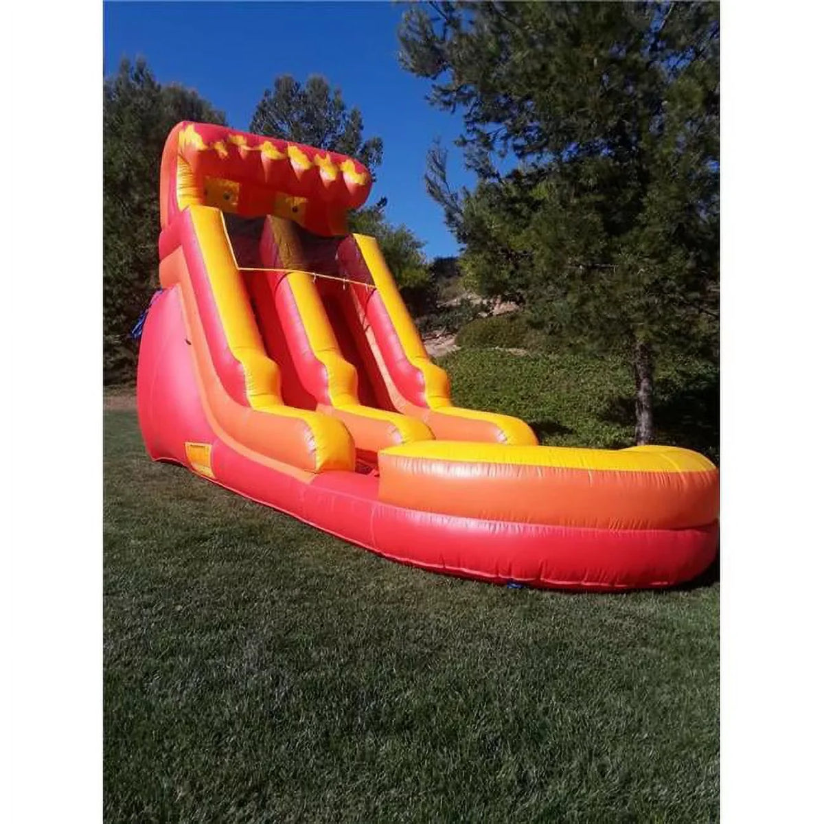 Commercial Grade PVC Marble Vinyl Inflatable Water Slide 15ft Volcano w Blower - Exclusive Design