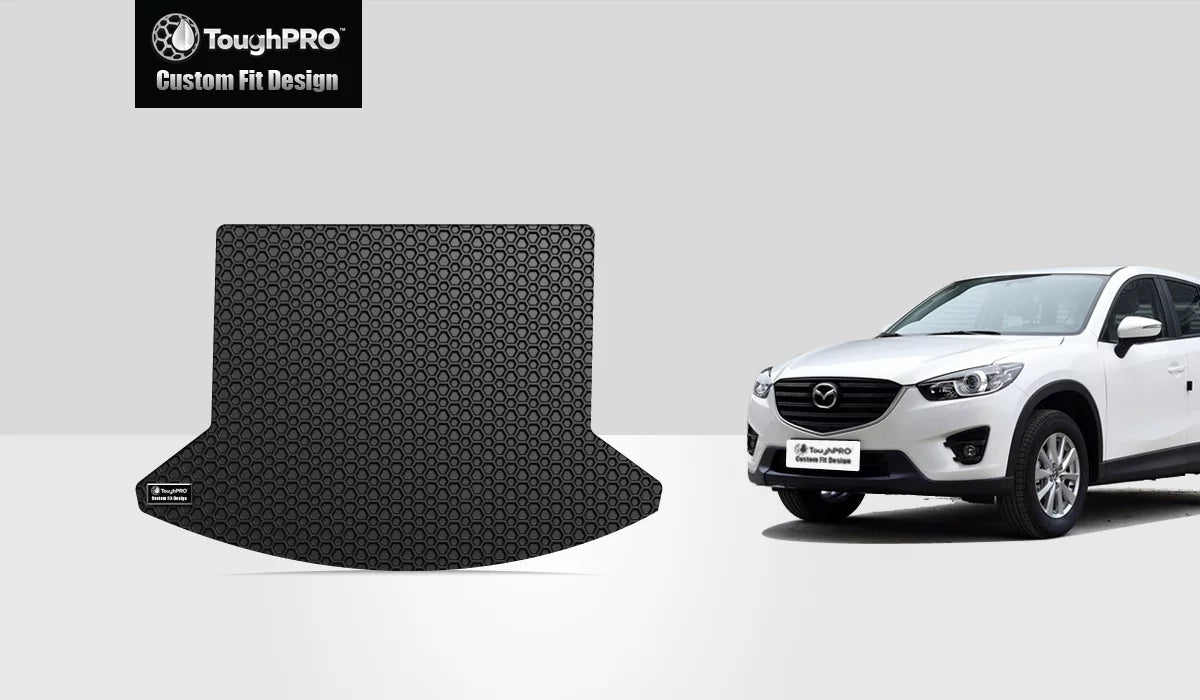 Stylish ToughPRO - Cargo Mat Compatible with MAZDA CX-5 - All Weather Heavy Duty (Made in USA) - Black Rubber - 2018
