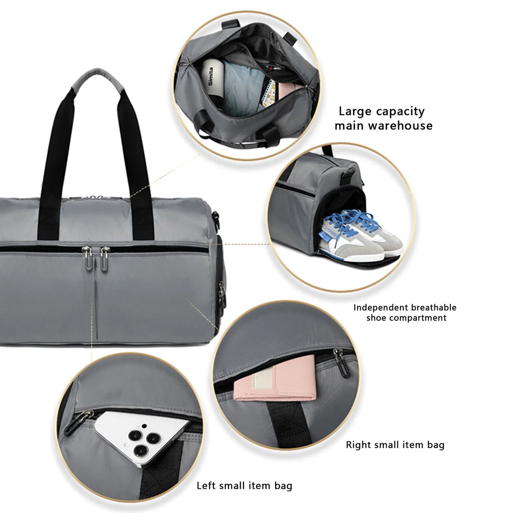 Stylish Tsseiatte Travel Duffel Bag for Women Men Overnight Bag Small Sports Bag with Dry Wet Pocket and Shoes Compartment