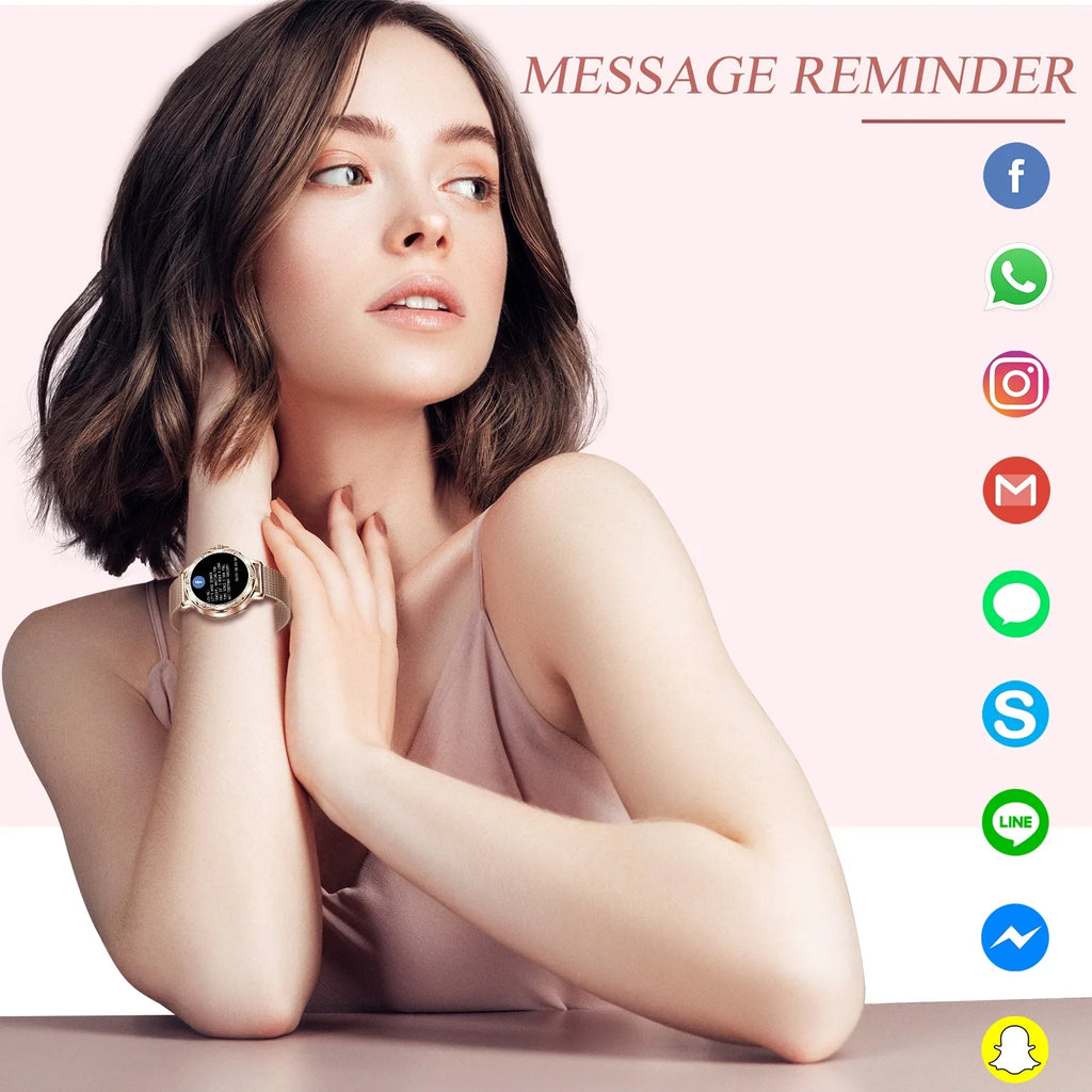 Stylish VOPOCO Smart Watch for Women (Answer/Make Calls) 1.2" Lightweight HD Screen Sports Smartwatch for iPhone Android