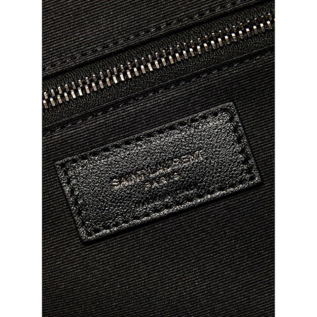 New Saint Laurent Miles Logo Black Calf Leather Duffel Bowling Bag 525145