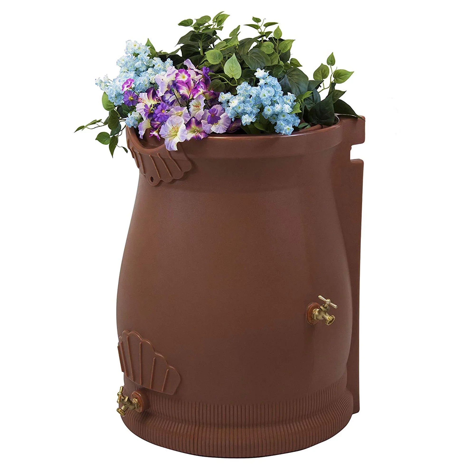 Good Ideas Rain Wizard 50 Gallon Rain Barrel Water Collector Urn, Terra Cotta - Exclusive Design