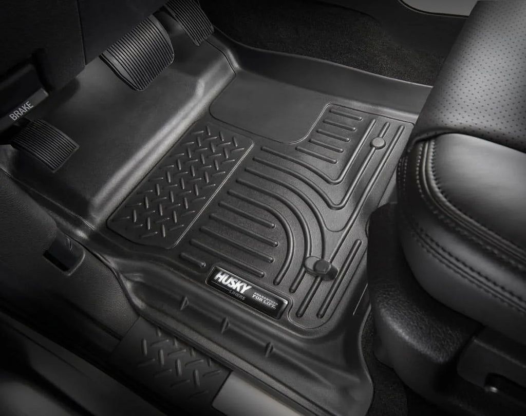 Husky by RealTruck Weatherbeater Series Front Floor Liners Black Front Row Compatible with select: 2017-2021 Chrysler Pacifica Touring L, 2023 Chrysler Pacifica - Exclusive Design
