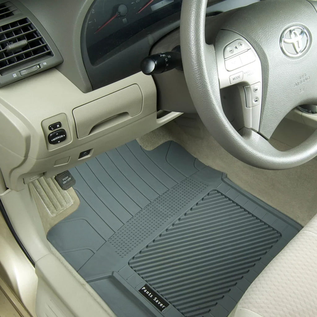 PantsSaver Custom Fits Car Floor Mats for Dodge Grand Caravan 2019, 4 pc, All Weather Protection for vehicles, Heavy Duty WeatherResistant Plastic,Gray - Exclusive Design