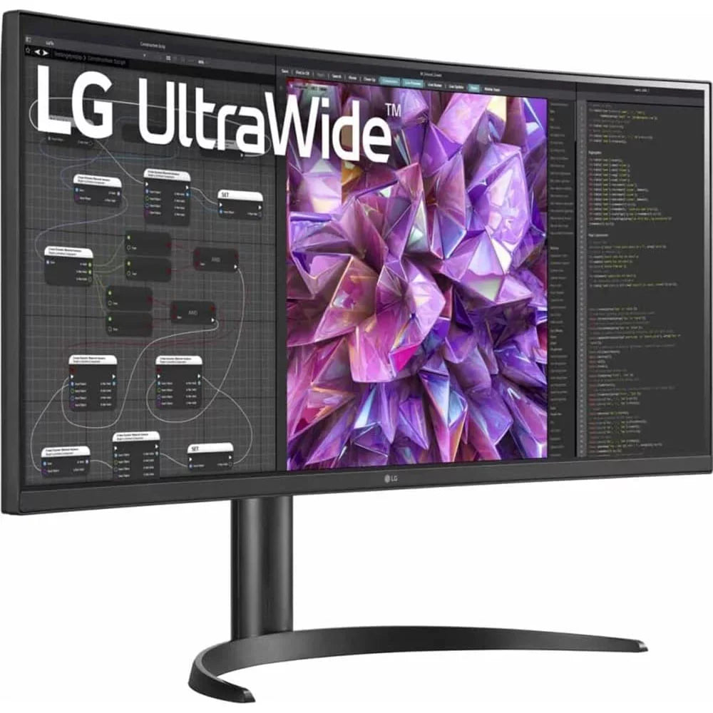 Open Box LG 34WQ75C-B 34" Curved UltraWide QHD IPS HDR 10 Built-in-KVM-Monitor with USB Type-C and LAN (RJ-45) - Exclusive Design