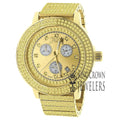 Canary Gold Tone Jojo Jojino Joe Rodeo Solid Stainless Steel 54mm Real Diamond Dial Mens Watch - Exclusive Design