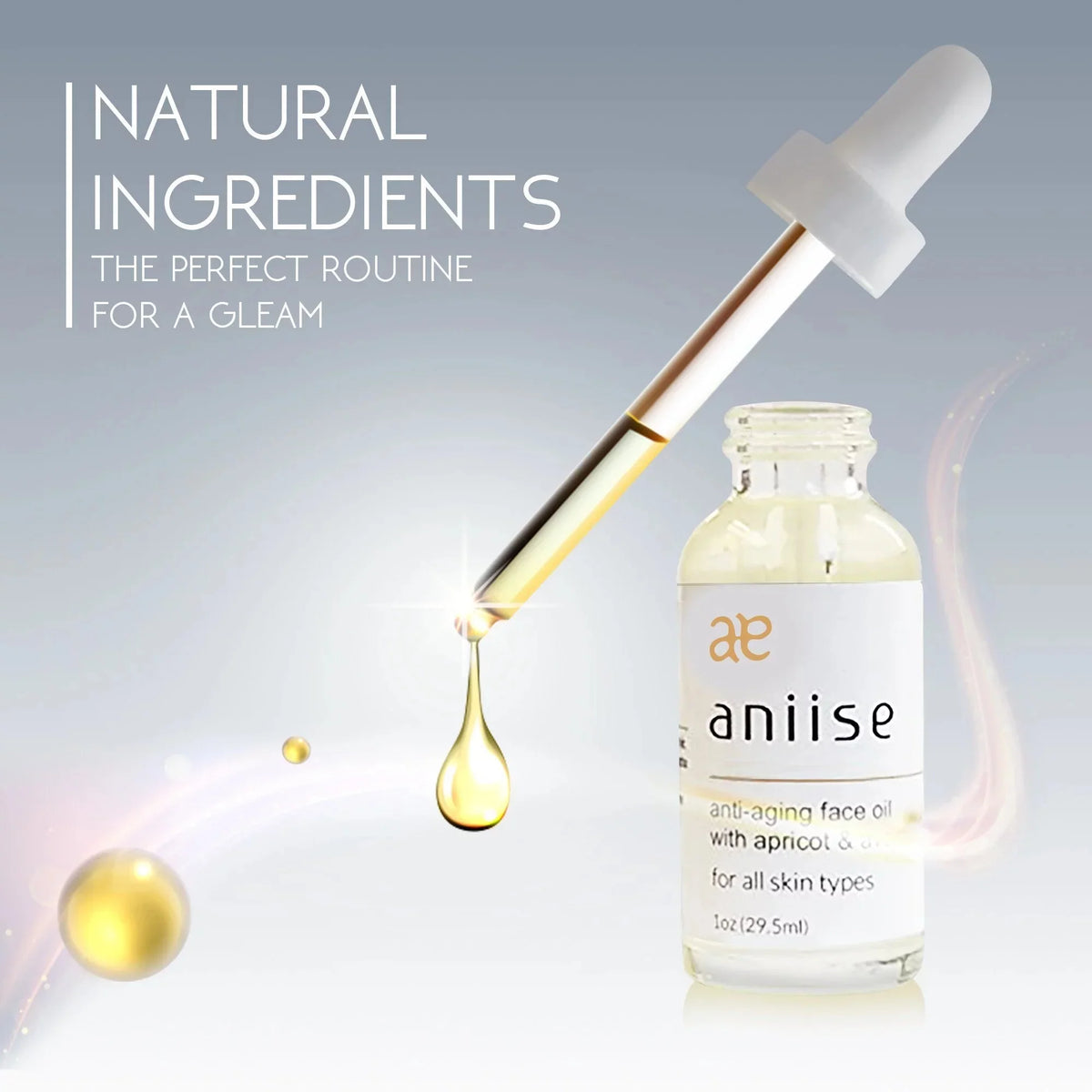 ANIISE Anti &ndash; Aging Face Oil with Apricot and Avocado, For All Skin Types - Made in USA &ndash; 1 oz