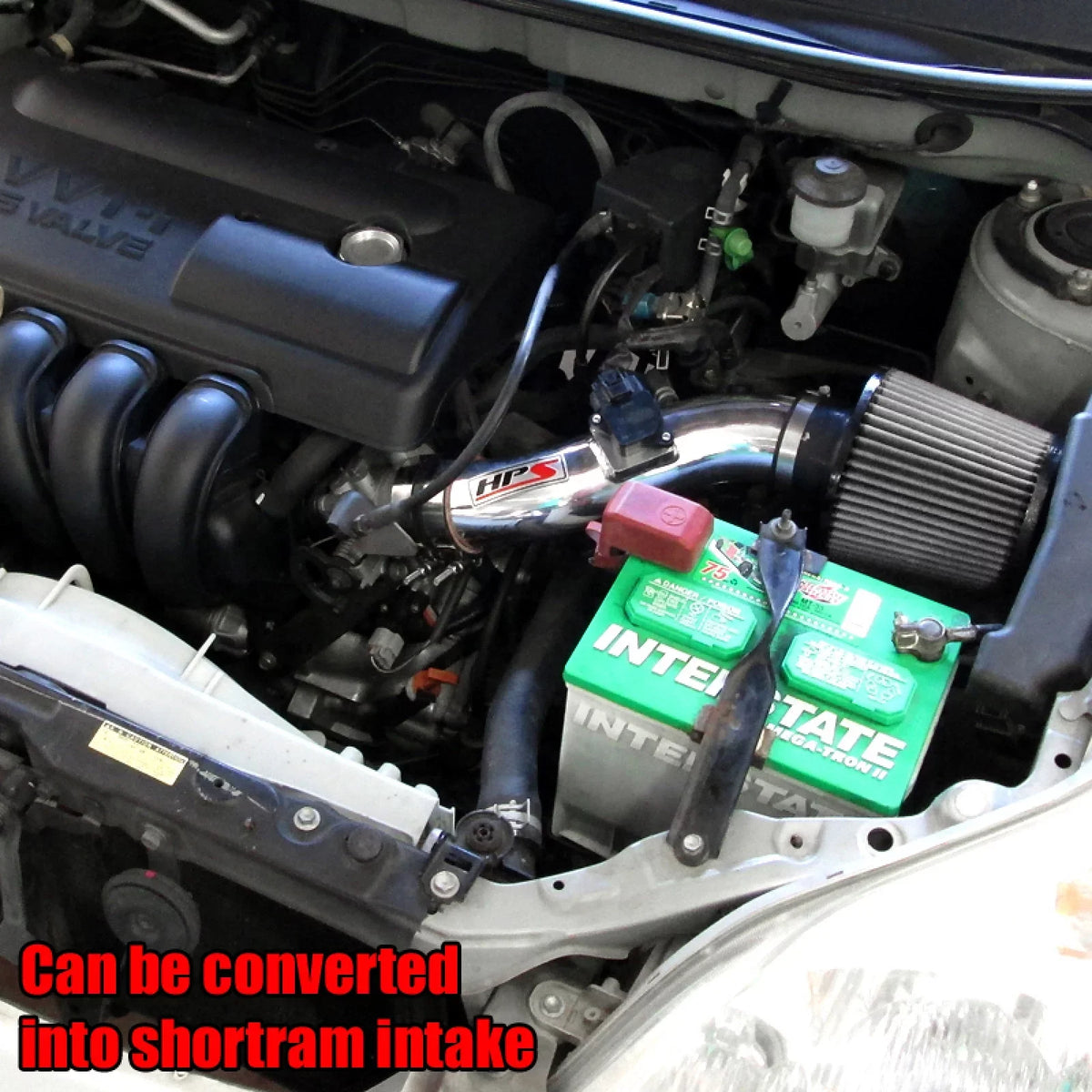 Stylish HPS Polish Cold Air Intake Kit (Converts to Shortram) Cool Long Ram CAI 837-513P