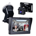 Car Mirror 1080P 4.3 Inch Car Safety Car Seat Mirror Cameras Monitored Mirrors with Wide Crystal Clear View Adjustable Angle Length 5M Long Cable - Exclusive Design