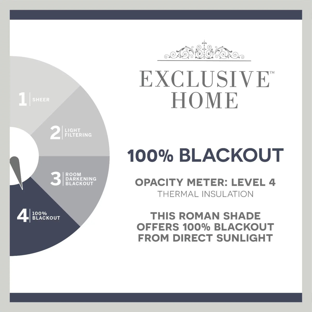 Exclusive Home Bolan Botanical Total Blackout Roman Shade, 27"x 64", White - Exclusive Design