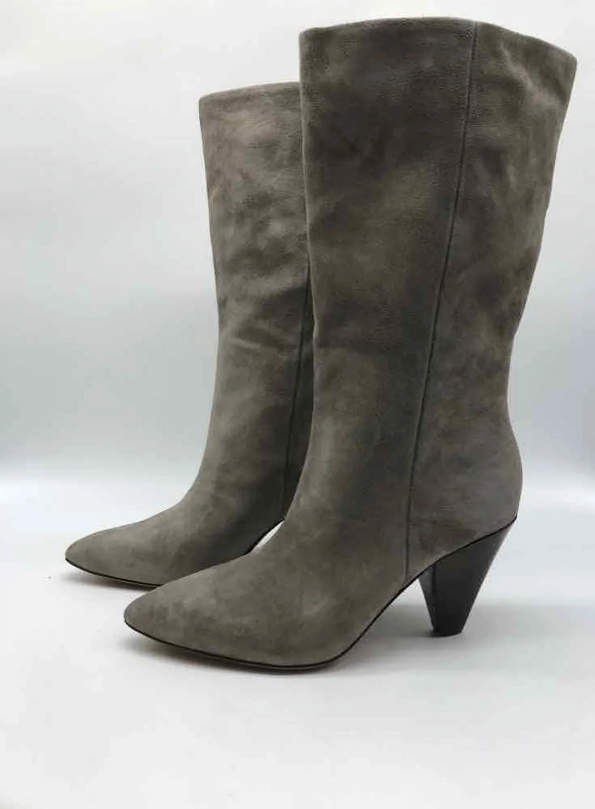 Stylish Pre-Owned Veronica Beard Grey Size 6 Tall Boots