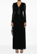 Stylish Women's Diane Von Furstenberg Evening Size S Straight Gown Black